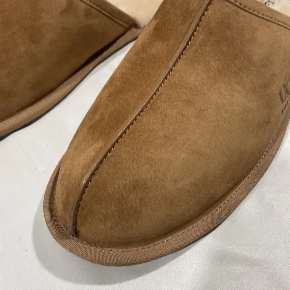 NEW $90 UGG [ Men size 18 US ] Scuff Slipper Shoes‎ in Chestnut Suede